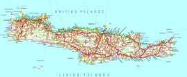 Cartina stradale di Creta