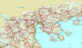 Cartina stradale della Macedonia