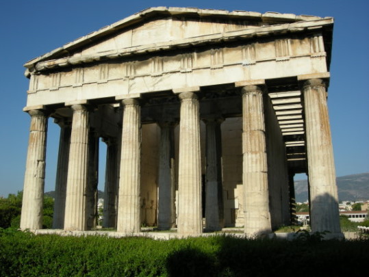 Tempio di Efesto nell'Agorà di Atene. Fonte: Wikipedia